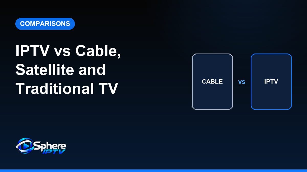 Cover illustration comparing a cable box with IPTV