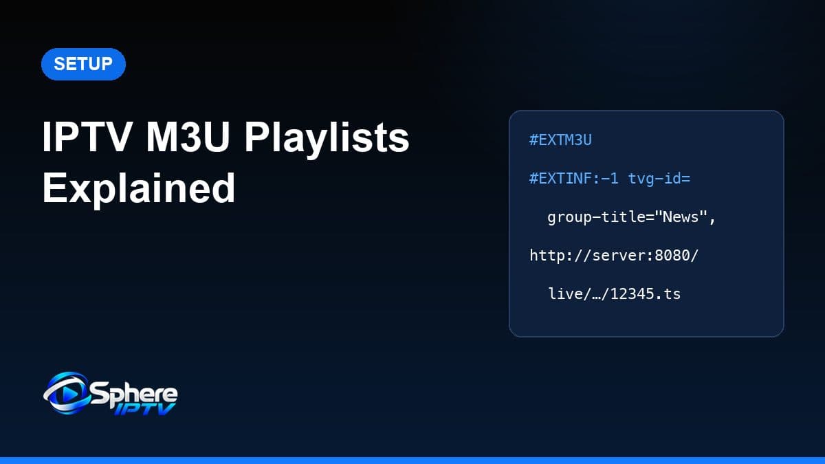 Cover illustration showing lines of an M3U playlist file