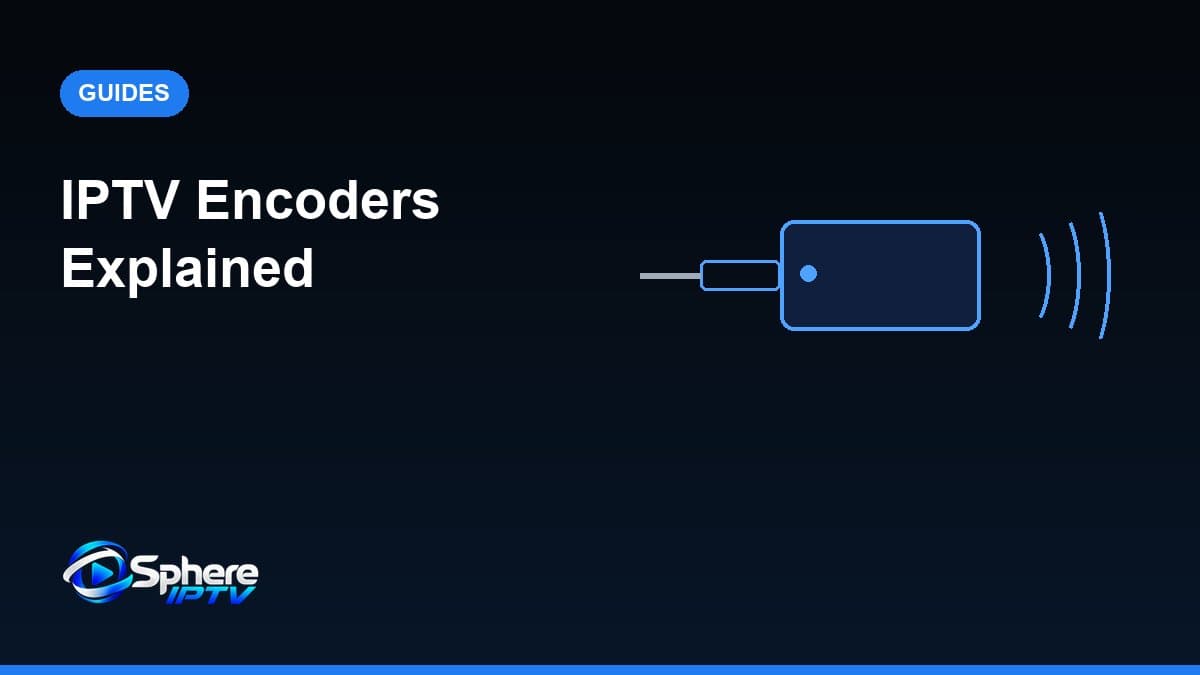 Illustration of an HDMI cable feeding an encoder box that sends a stream to a network
