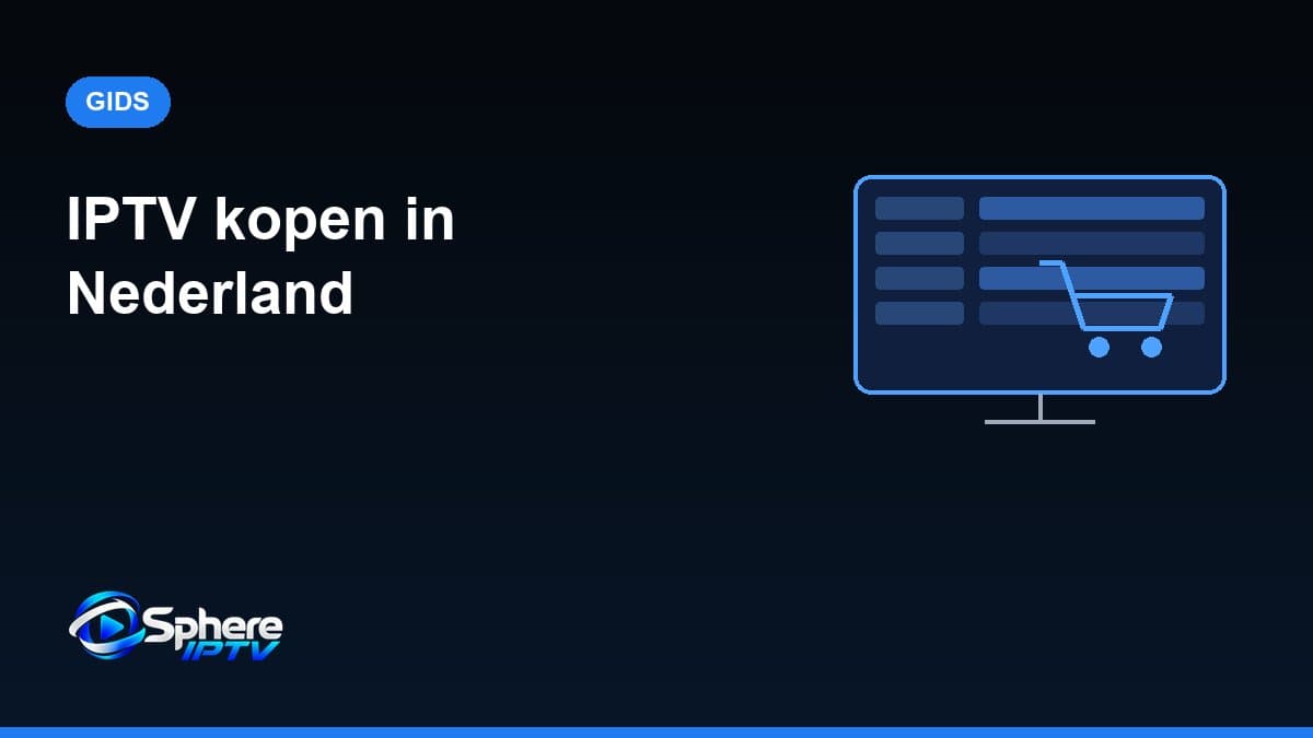 Illustratie van een televisie met een winkelmandje en een zenderlijst