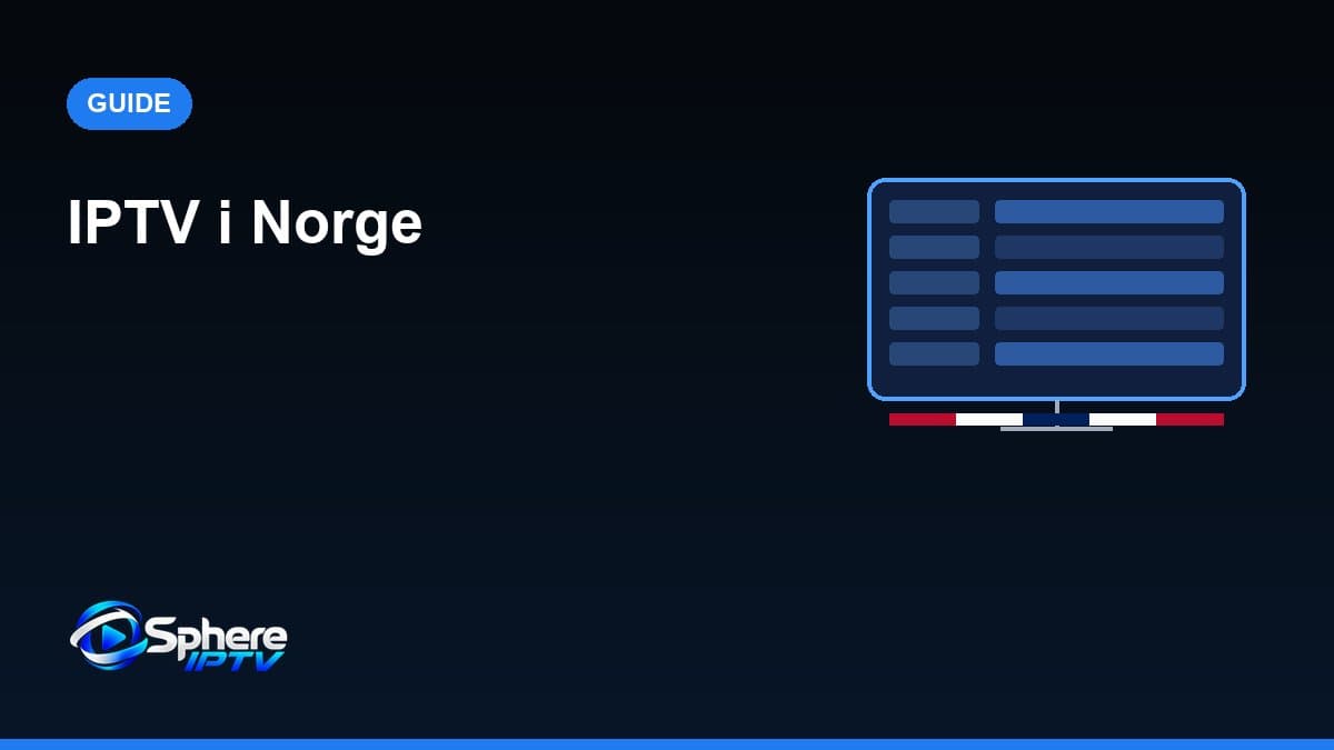 Illustrasjon av en TV med programguide og et norsk flaggbånd