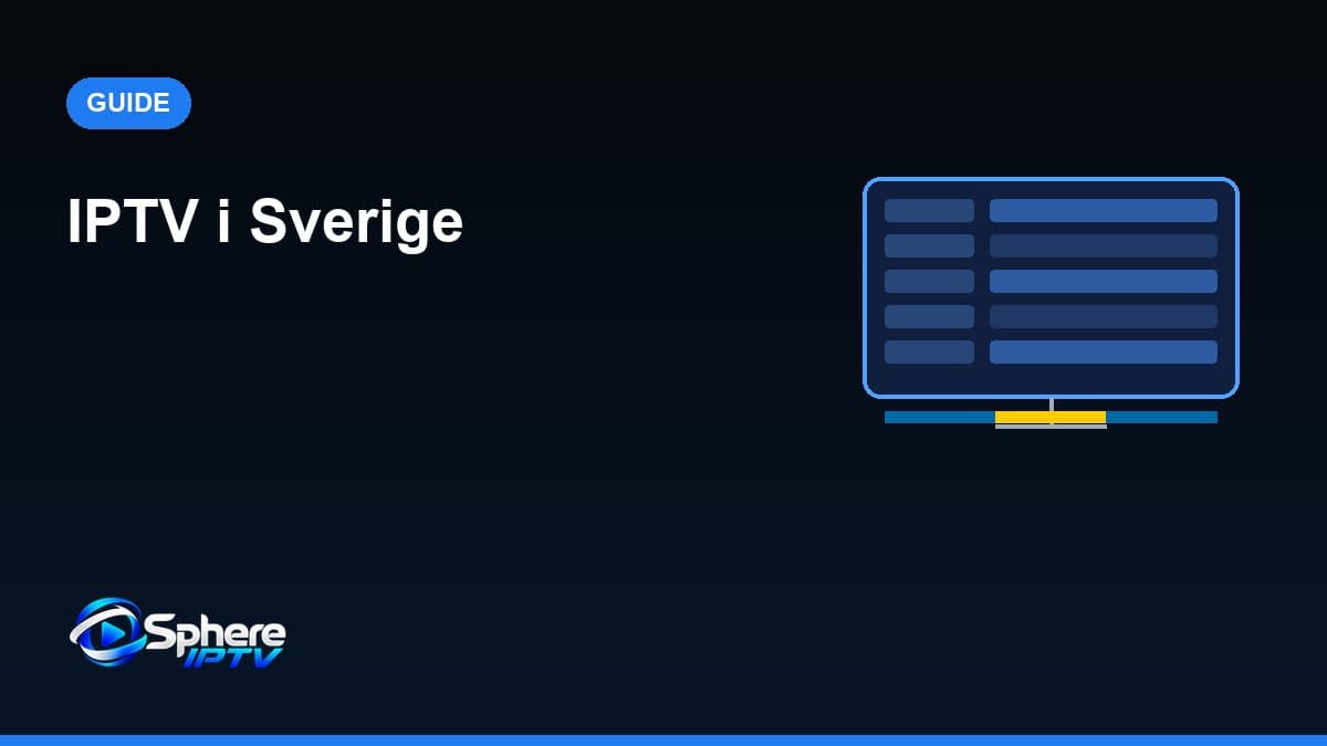 Illustration av en tv med programguide och ett band i svenska flaggans färger
