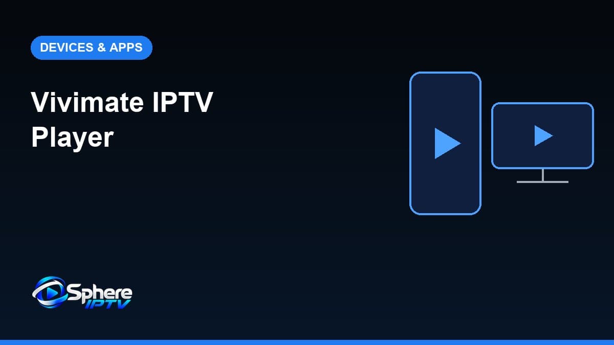 Illustration of a generic media player interface on a phone and TV screen